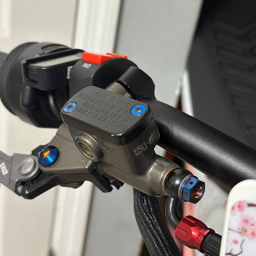 Ultra Bee Brake Master Cap Titanium Bolts