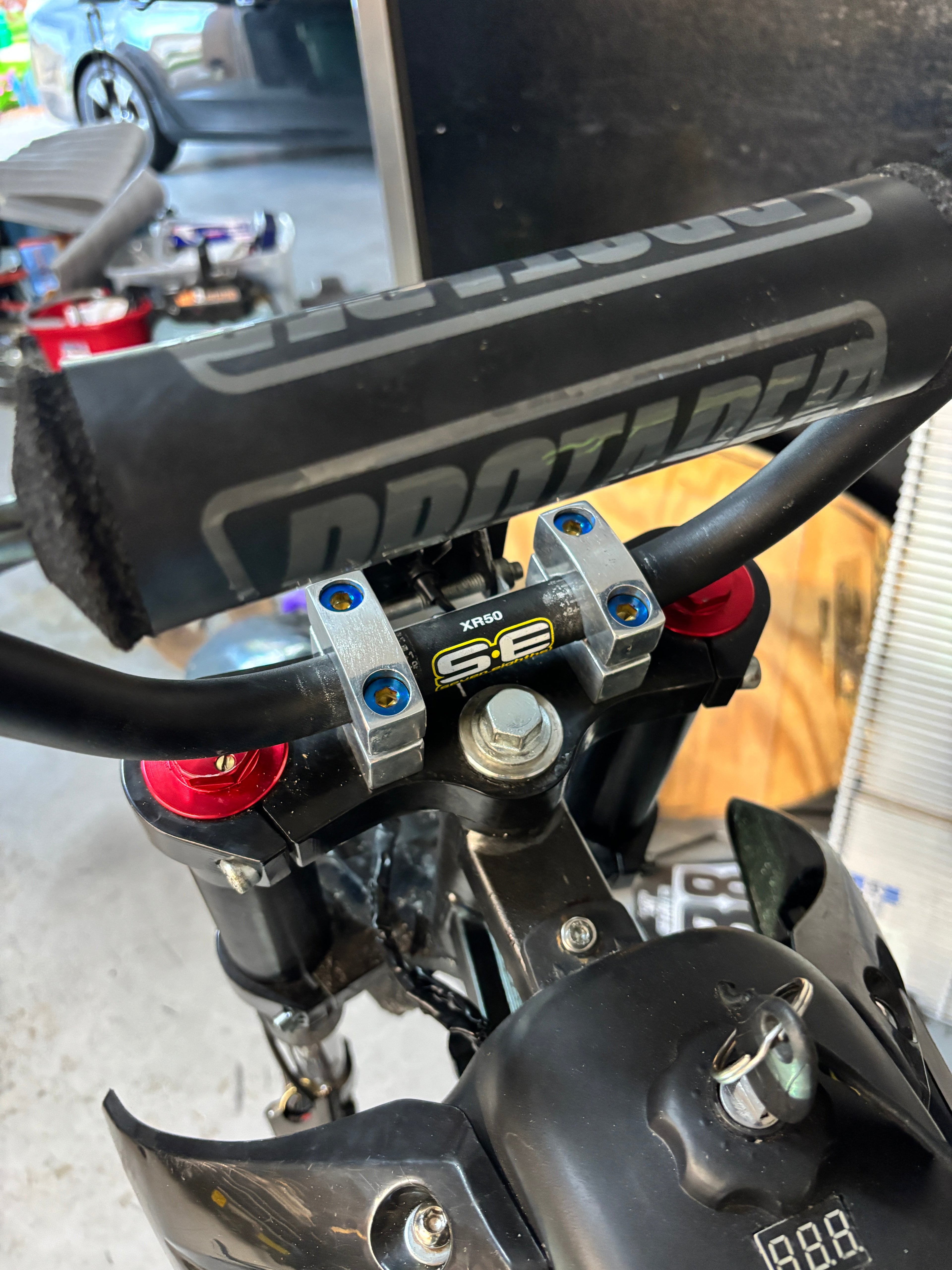 (ALL BRANDS) Triple Clamp Bar Mount Titanium Bolts!