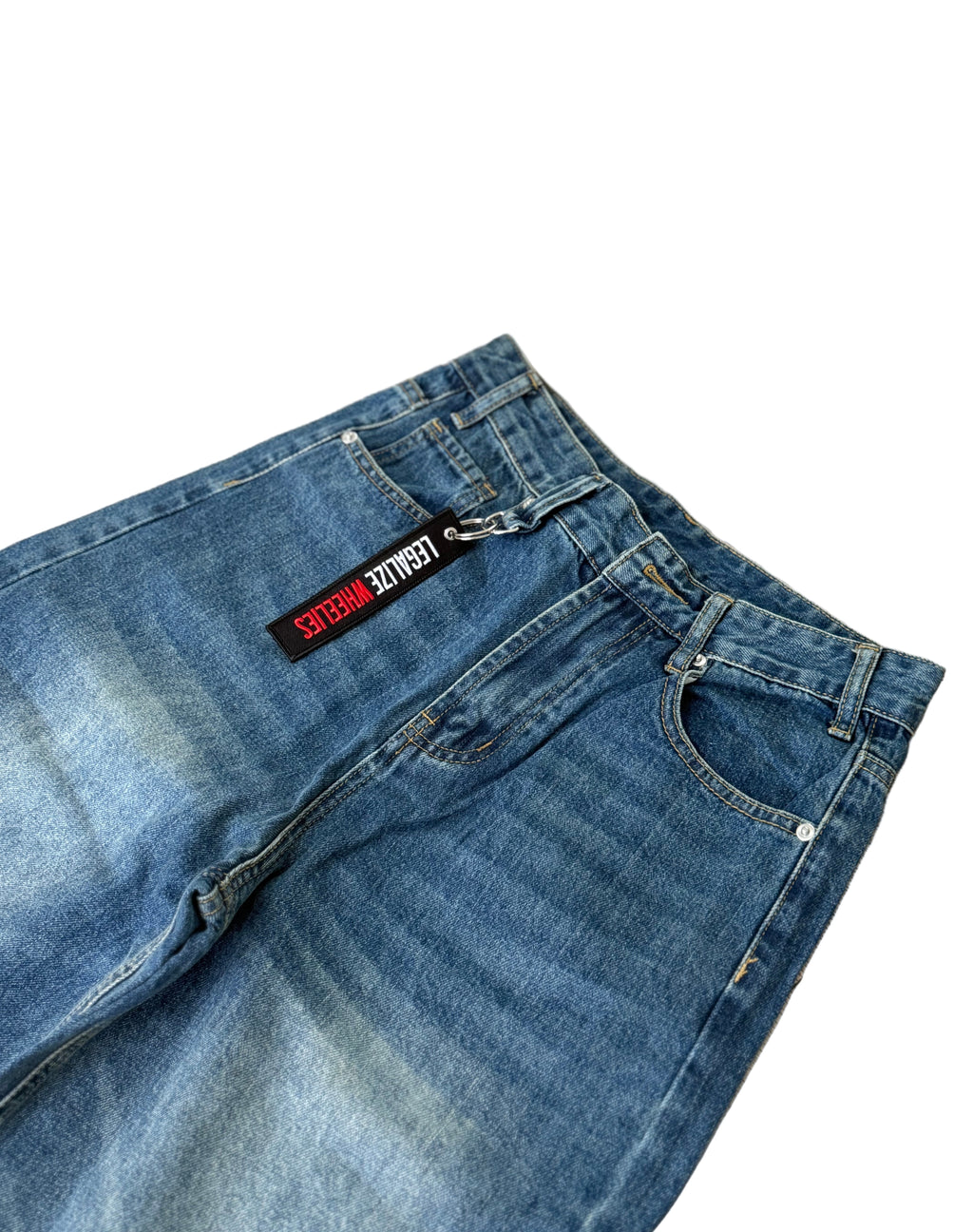FORGED Washed Blue Baggy Jeans
