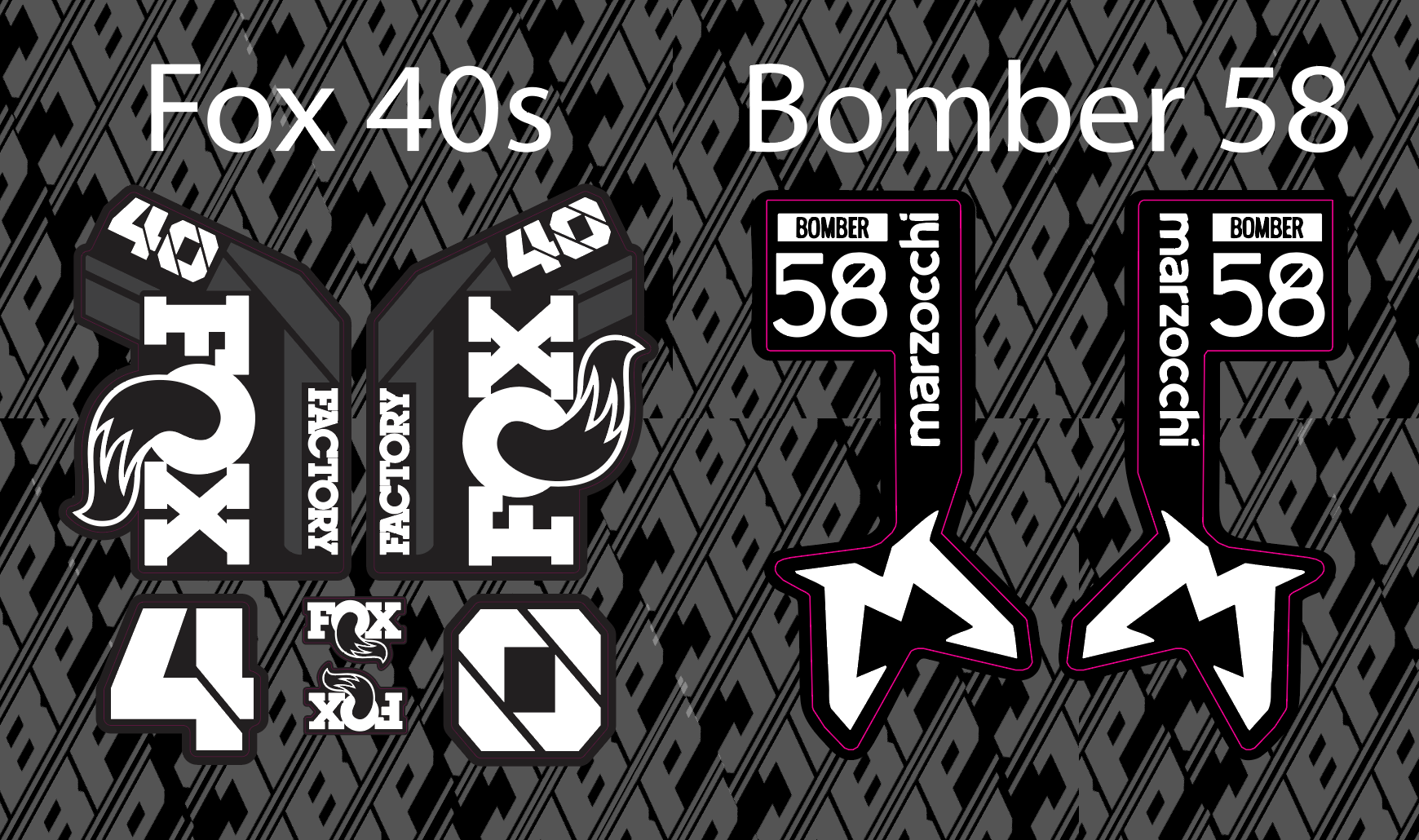 Fox 40/Bomber 58 Fork Guard Decals